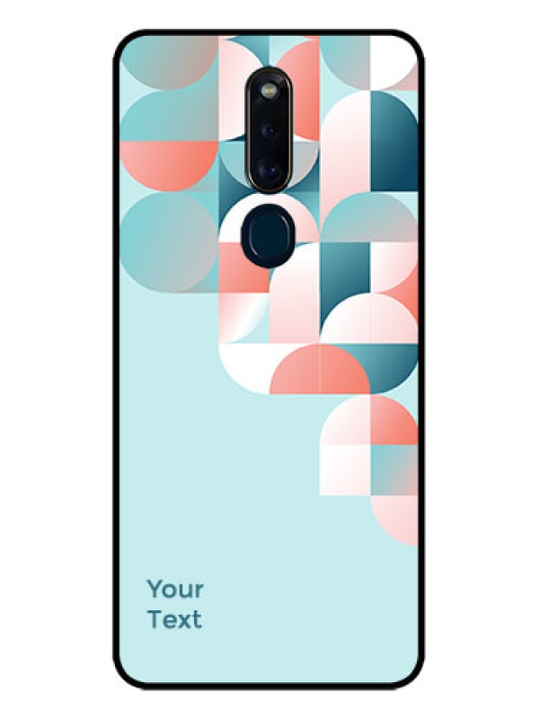 Custom Oppo F11 Pro Custom Glass Phone Case - Stylish Semi-circle Pattern Design