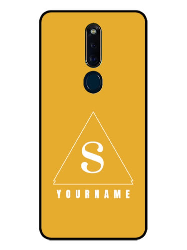 Custom Oppo F11 Pro Personalized Glass Phone Case - simple triangle Design