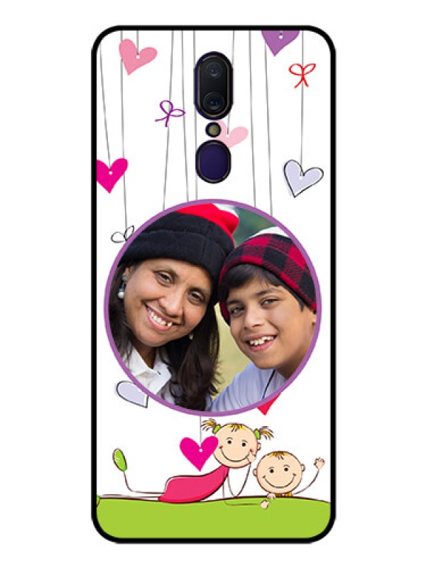 Custom Oppo F11 Photo Printing on Glass Case  - Cute Kids Phone Case Design