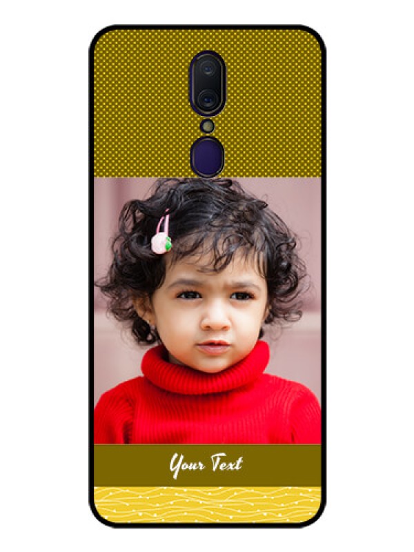 Custom Oppo F11 Custom Glass Phone Case  - Simple Green Color Design