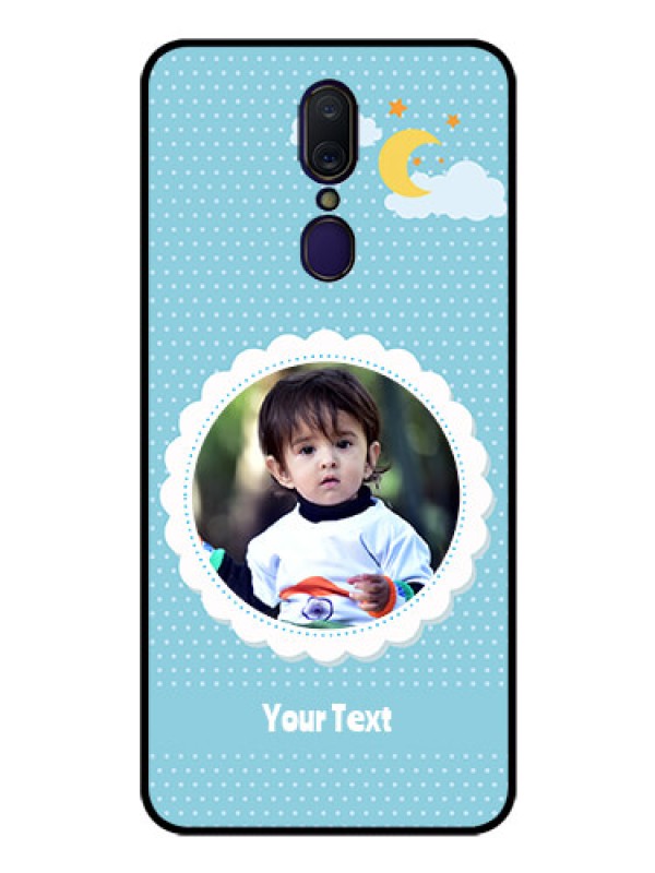 Custom Oppo F11 Personalised Glass Phone Case  - Violet Pattern Design