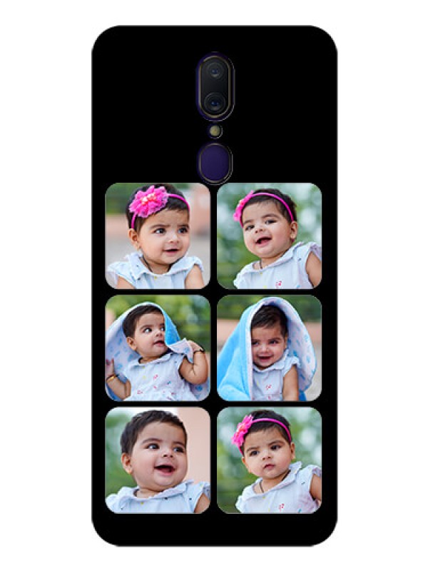 Custom Oppo F11 Photo Printing on Glass Case  - Multiple Pictures Design