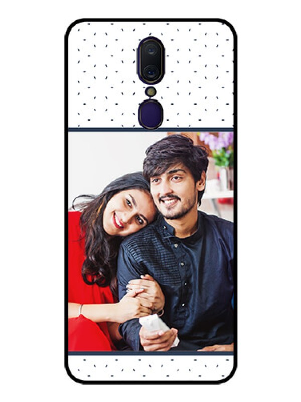 Custom Oppo F11 Personalized Glass Phone Case  - Premium Dot Design
