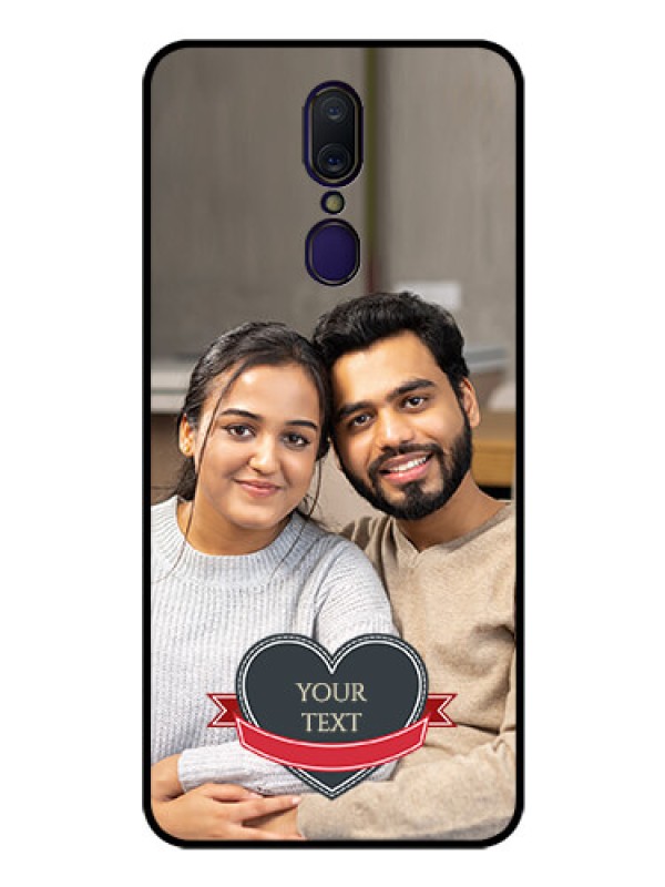 Custom Oppo F11 Custom Glass Phone Case  - Just Married Couple Design