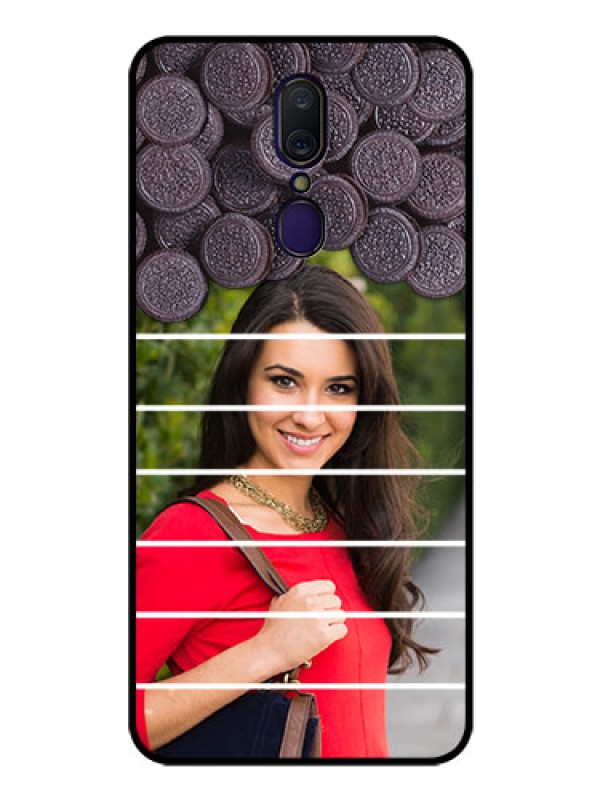 Custom Oppo F11 Custom Glass Phone Case  - with Oreo Biscuit Design