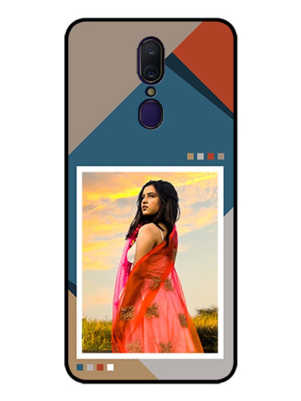 Custom Oppo F11 Personalized Glass Phone Case - Retro color pallet Design