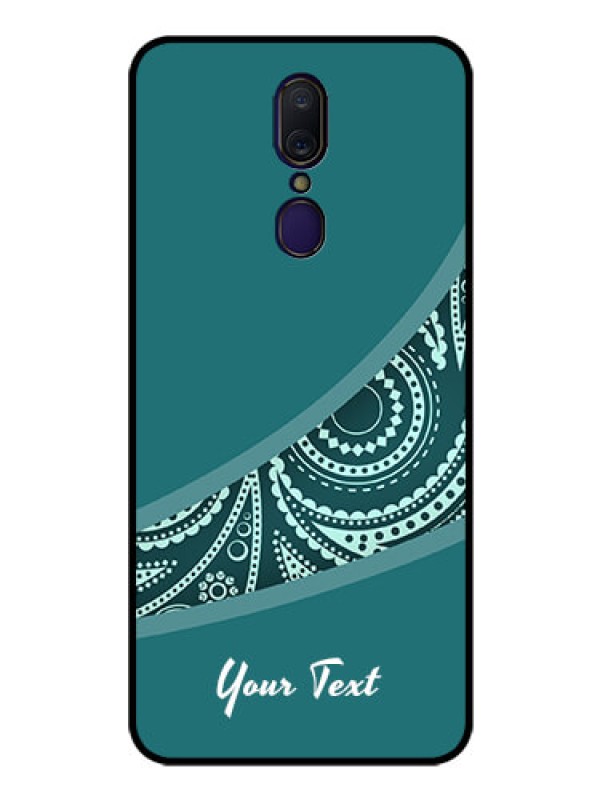 Custom Oppo F11 Photo Printing on Glass Case - semi visible floral Design