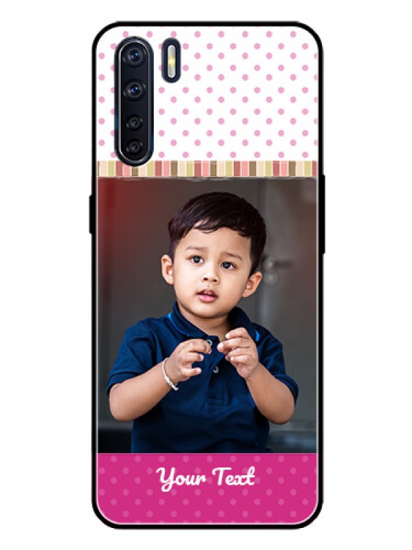 Custom Oppo F15 Photo Printing on Glass Case  - Cute Girls Cover Design