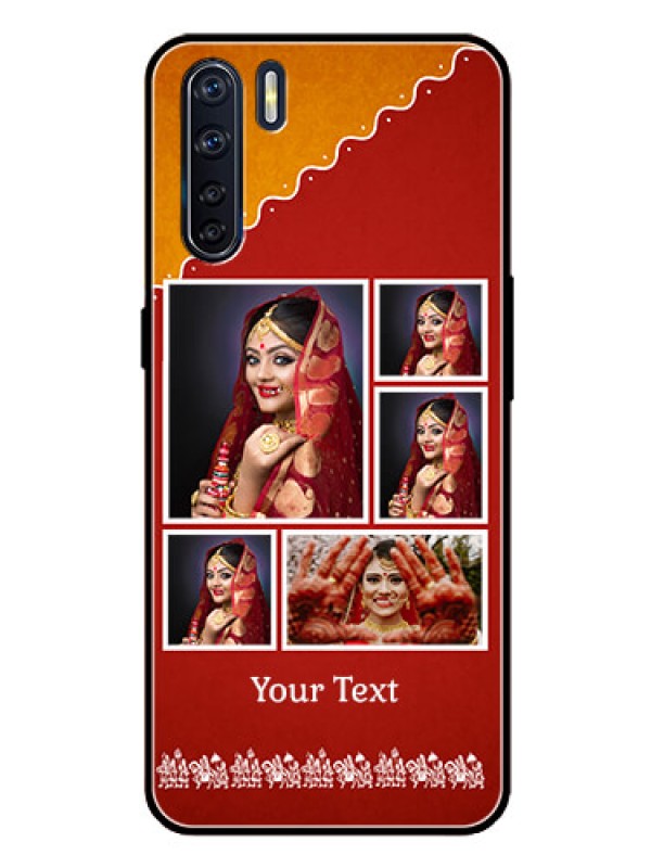Custom Oppo F15 Personalized Glass Phone Case  - Wedding Pic Upload Design