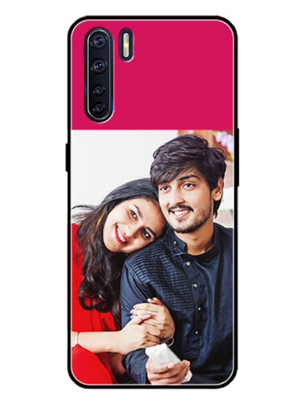 Custom Oppo F15 Custom Glass Mobile Case  - Anniversary Cover Design