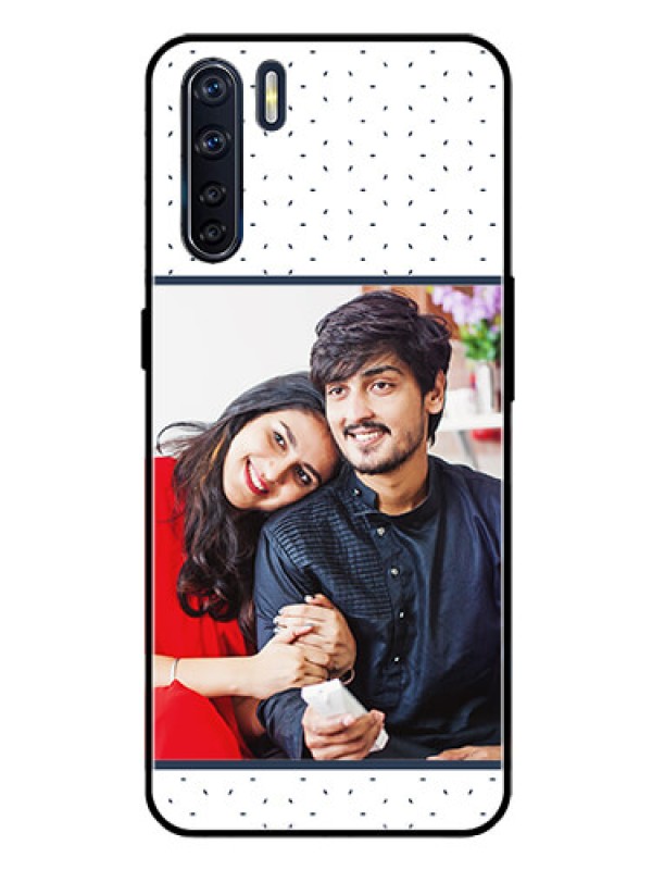 Custom Oppo F15 Personalized Glass Phone Case  - Premium Dot Design