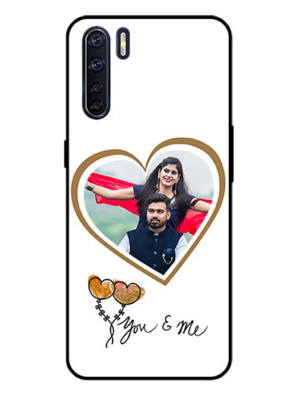 Custom Oppo F15 Custom Glass Mobile Case  - You & Me Design