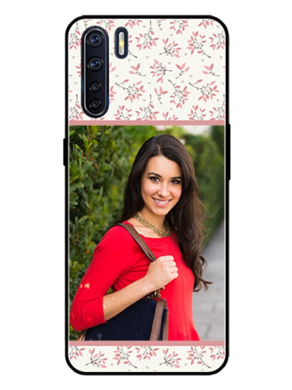 Custom Oppo F15 Custom Glass Phone Case  - Premium Floral Design