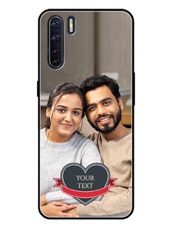 Custom Oppo F15 Custom Glass Phone Case  - Just Married Couple Design