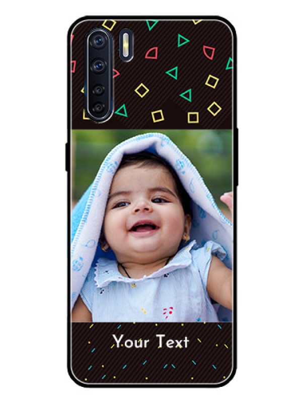 Custom Oppo F15 Custom Glass Phone Case  - with confetti birthday design