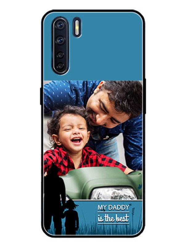 Custom Oppo F15 Custom Glass Mobile Case  - Best dad design 