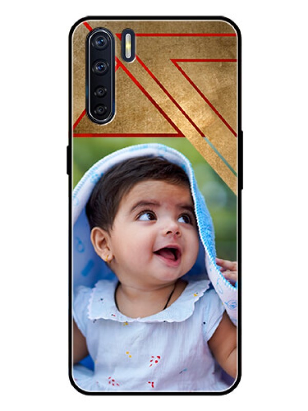 Custom Oppo F15 Personalized Glass Phone Case  - Gradient Abstract Texture Design