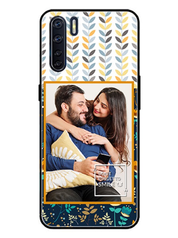 Custom Oppo F15 Custom Glass Mobile Case  - Pattern Design