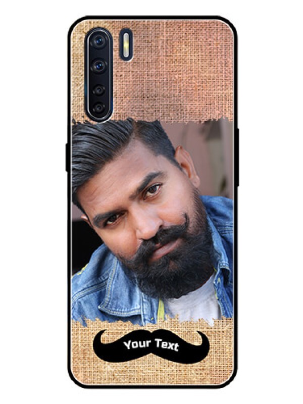 Custom Oppo F15 Personalized Glass Phone Case  - with Texture Design