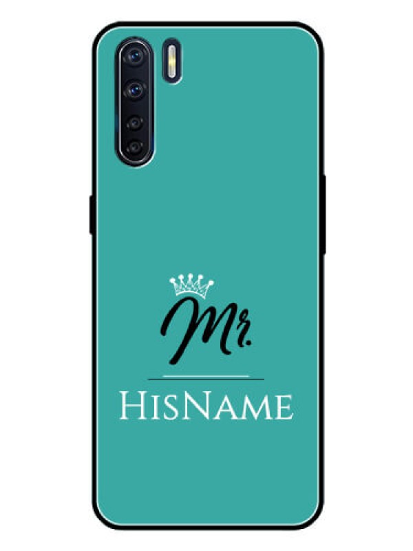 Custom Oppo F15 Custom Glass Phone Case Mr with Name
