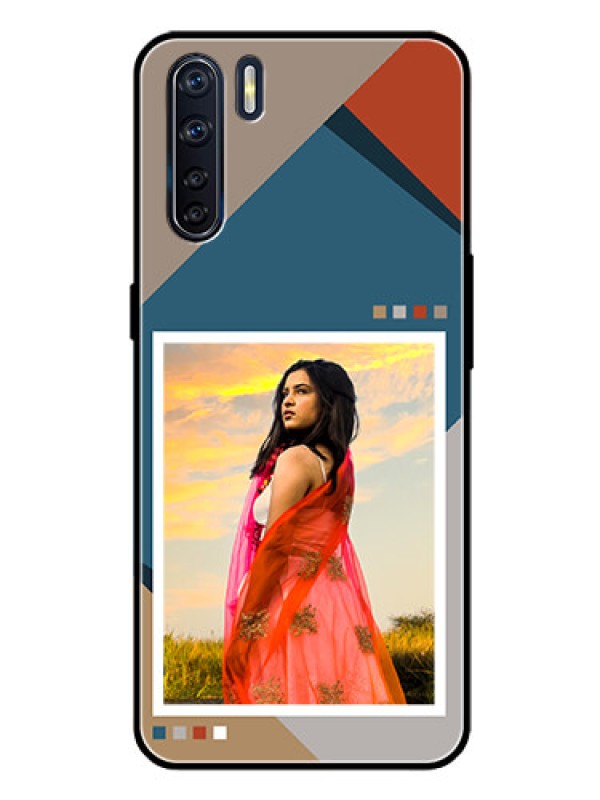 Custom Oppo F15 Personalized Glass Phone Case - Retro color pallet Design