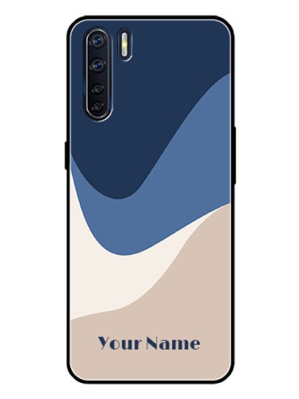 Custom Oppo F15 Custom Glass Phone Case - Abstract Drip Art Design