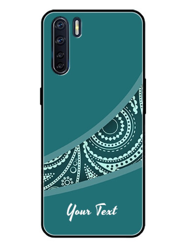 Custom Oppo F15 Photo Printing on Glass Case - semi visible floral Design