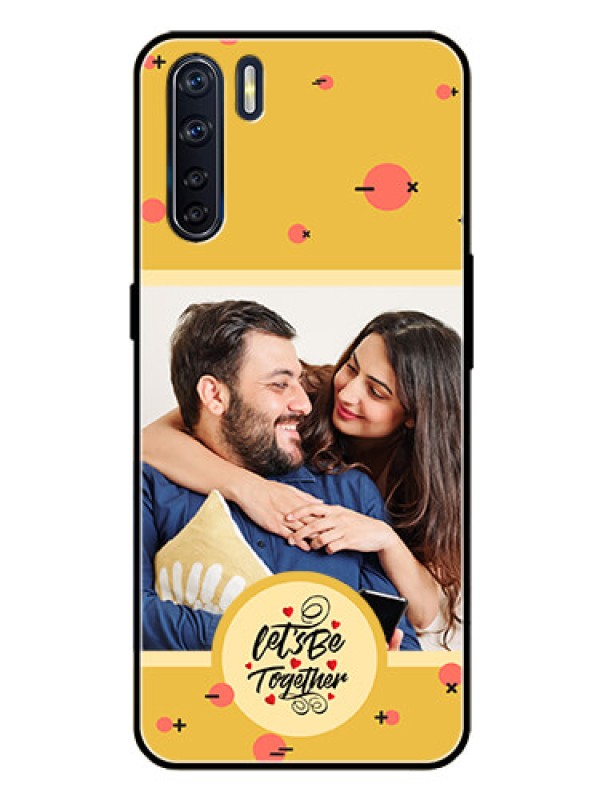Custom Oppo F15 Photo Printing on Glass Case - Lets be Together Design