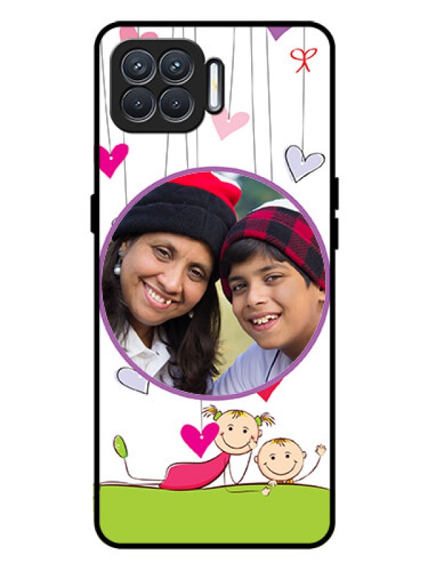 Custom Oppo F17 Pro Photo Printing on Glass Case  - Cute Kids Phone Case Design
