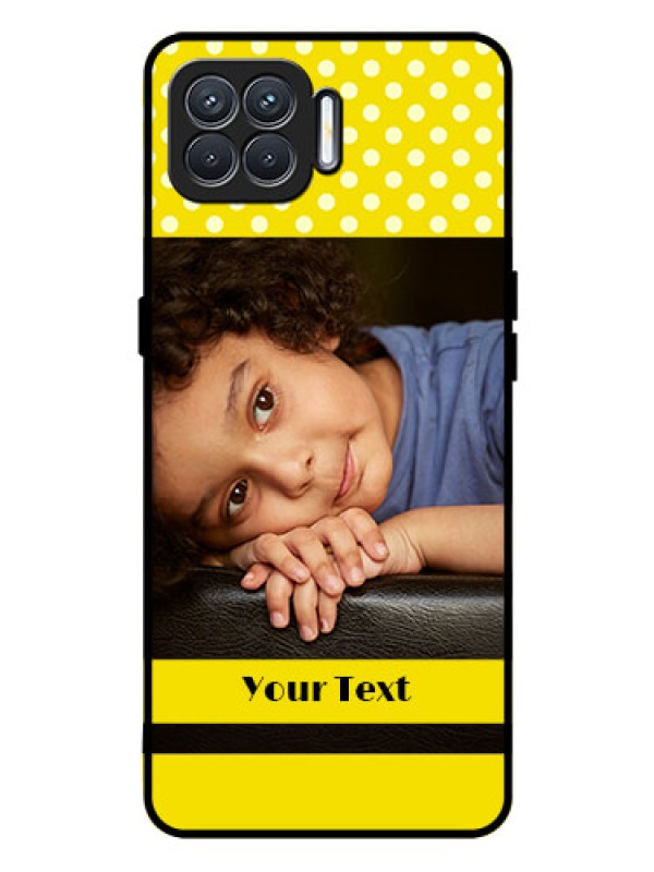 Custom Oppo F17 Pro Custom Glass Phone Case  - Bright Yellow Case Design