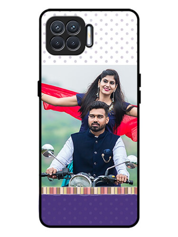 Custom Oppo F17 Pro Photo Printing on Glass Case  - Cute Family Design