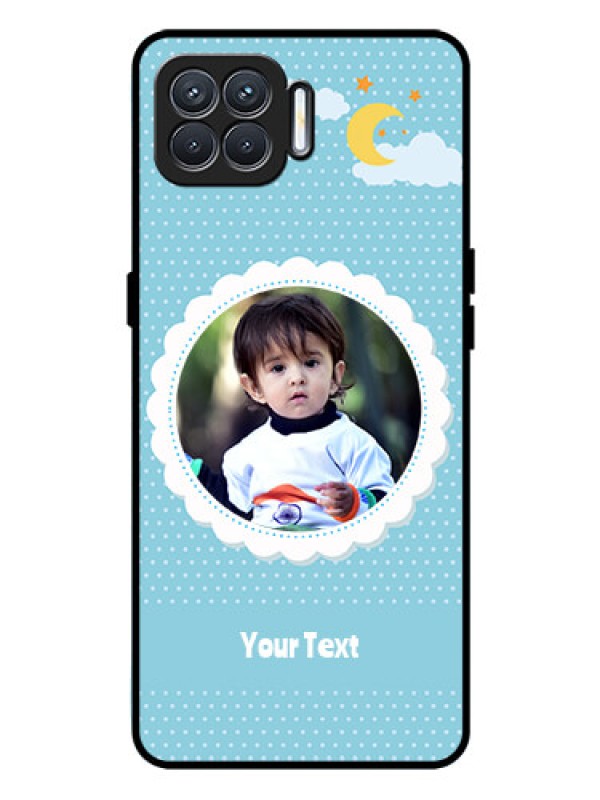 Custom Oppo F17 Pro Personalised Glass Phone Case  - Violet Pattern Design