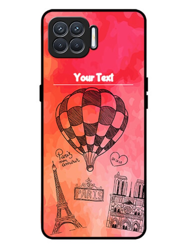 Custom Oppo F17 Pro Custom Glass Phone Case  - Paris Theme Design