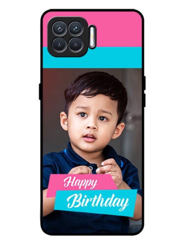 Custom Oppo F17 Pro Personalized Glass Phone Case  - Image Holder with 2 Color Design