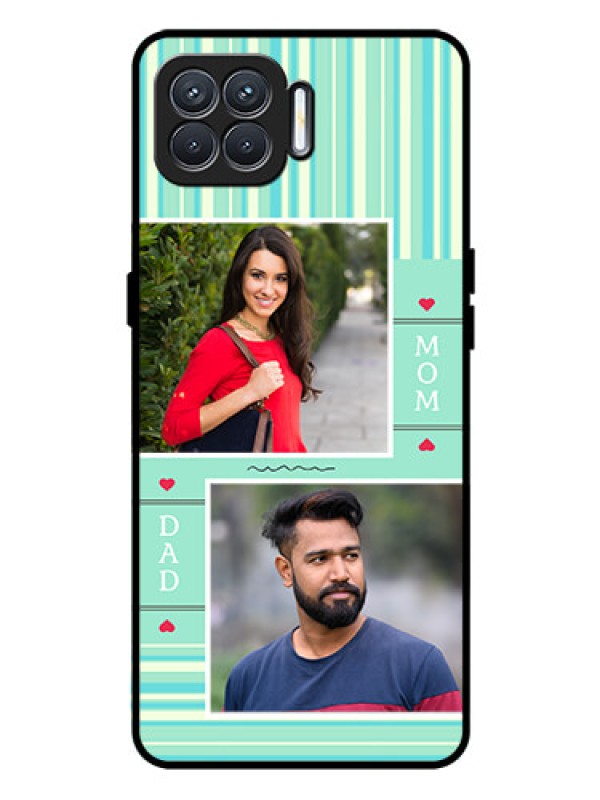 Custom Oppo F17 Pro Custom Glass Phone Case  - Mom & Dad Pic Design