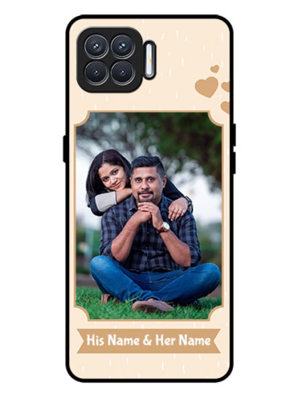 Custom Oppo F17 Pro Custom Glass Phone Case  - with confetti love design 