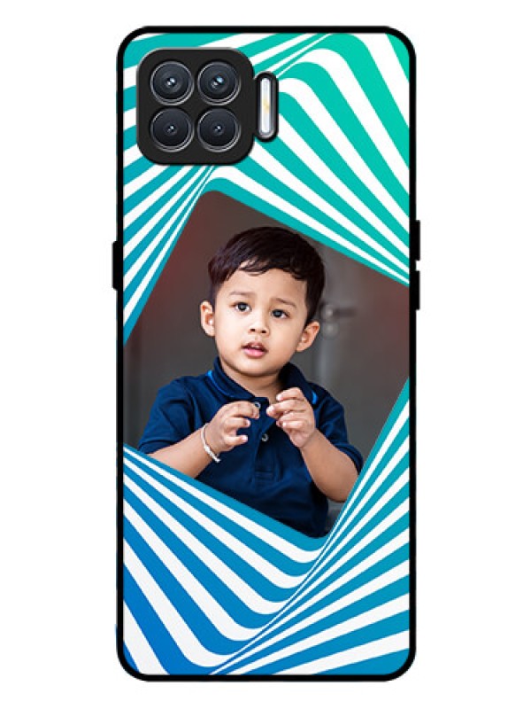 Custom Oppo F17 Pro Personalized Glass Phone Case  - Abstract Spiral Design