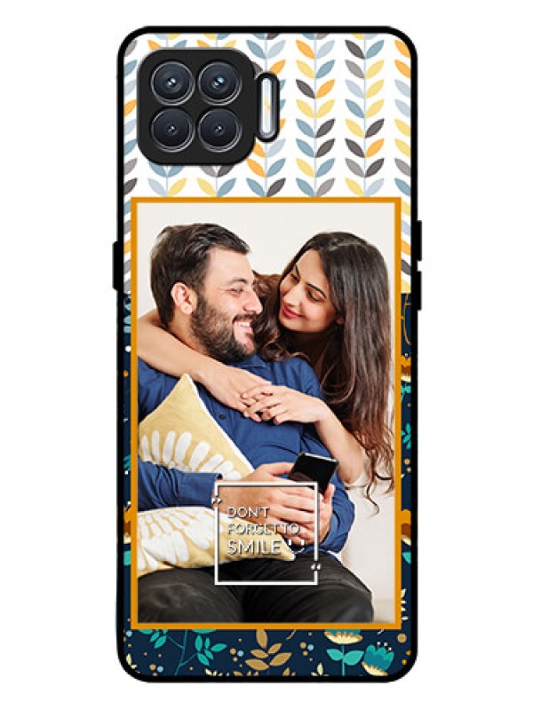 Custom Oppo F17 Pro Custom Glass Mobile Case  - Pattern Design