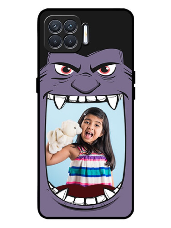 Custom Oppo F17 Pro Custom Glass Phone Case  - Angry Monster Design