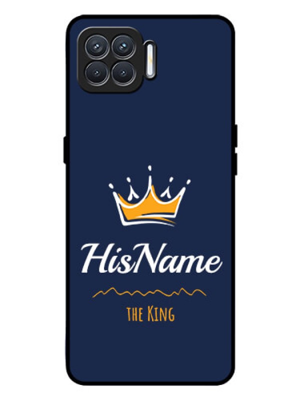 Custom Oppo F17 Pro Glass Phone Case King with Name