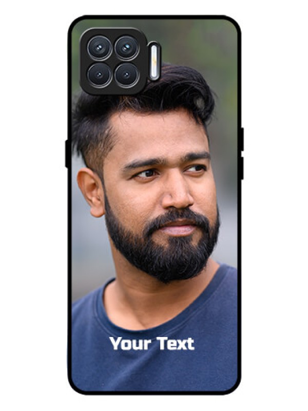 Custom Oppo F17 Pro Glass Mobile Cover: Photo with Text