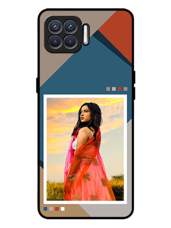 Custom Oppo F17 Pro Personalized Glass Phone Case - Retro color pallet Design