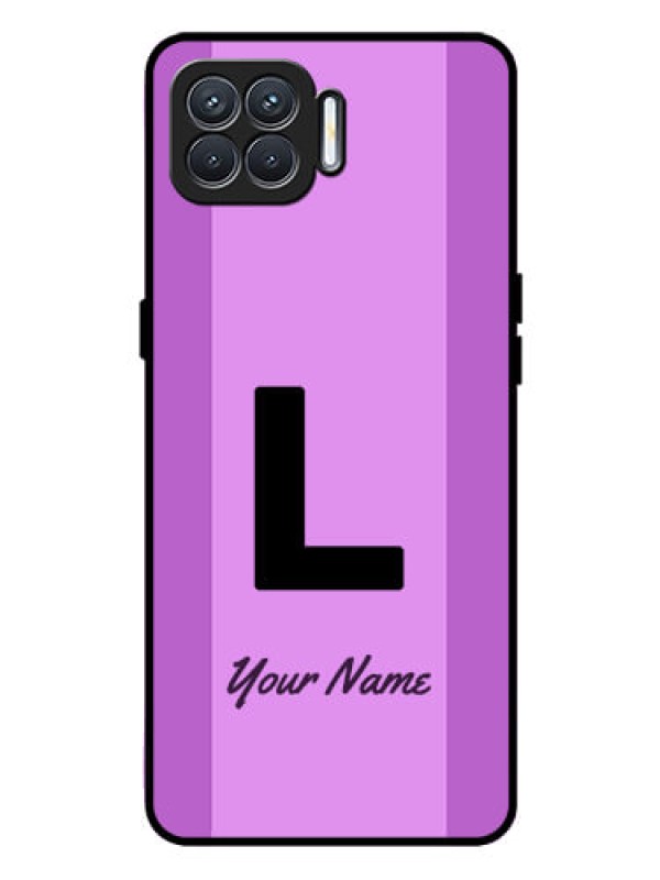 Custom Oppo F17 Pro Custom Glass Phone Case - Tricolor custom text Design