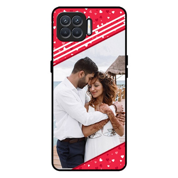 Oppo F17 Custom Glass Mobile Case  - Valentines Gift Design