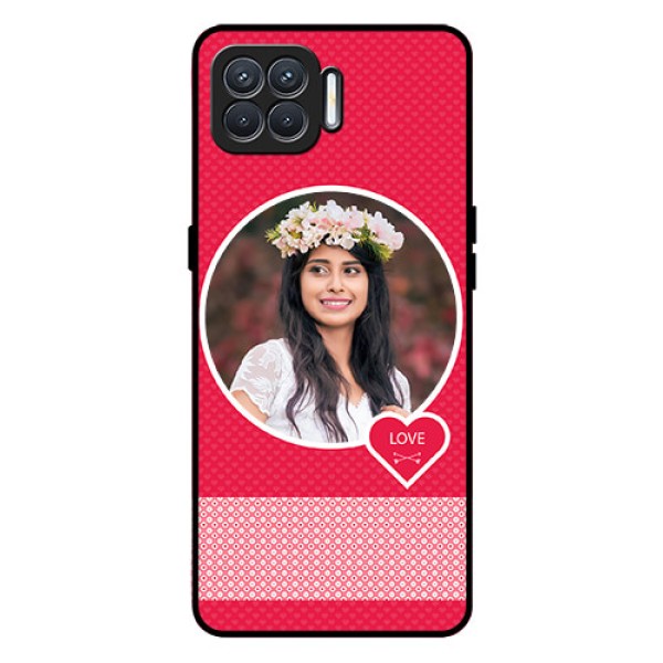 Oppo F17 Personalised Glass Phone Case - Pink Pattern Design Oppo F17 Personalised Glass Phone Case - Pink Pattern Design