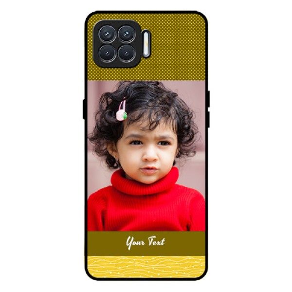 Oppo F17 Custom Glass Phone Case  - Simple Green Color Design