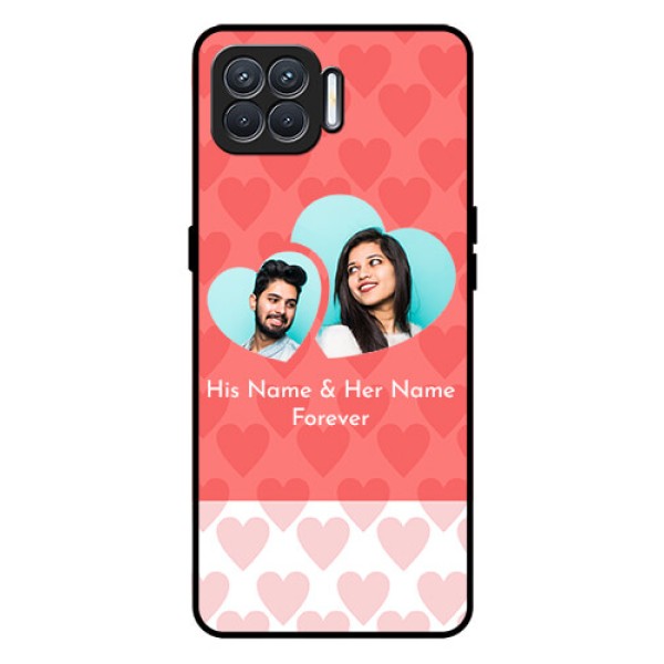 Oppo F17 Personalized Glass Phone Case  - Couple Pic Upload Design
