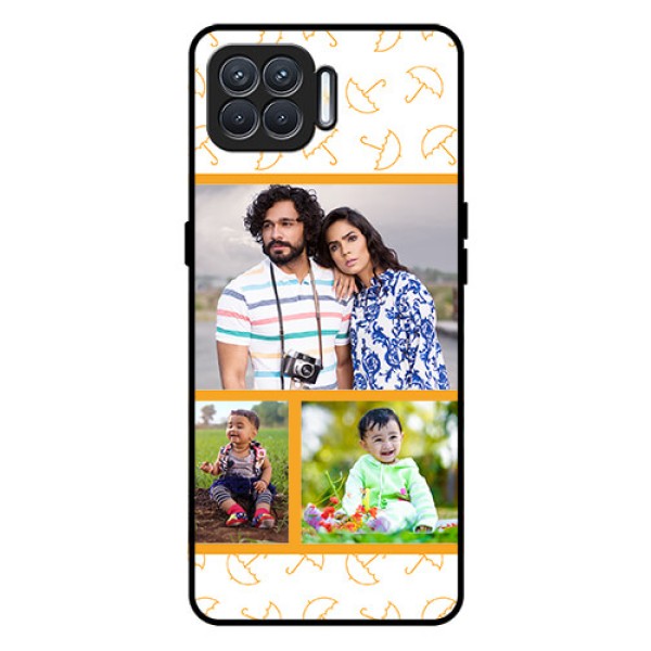 Oppo F17 Custom Glass Mobile Case - Yellow Pattern Design Oppo F17 Custom Glass Mobile Case - Yellow Pattern Design