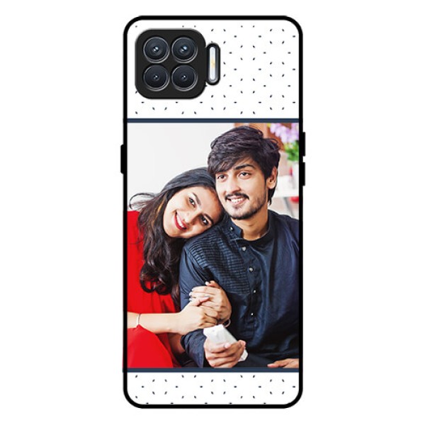 Oppo F17 Personalized Glass Phone Case  - Premium Dot Design