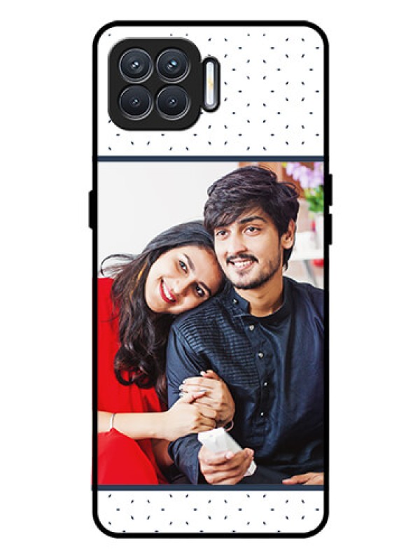 Custom Oppo F17 Personalized Glass Phone Case  - Premium Dot Design